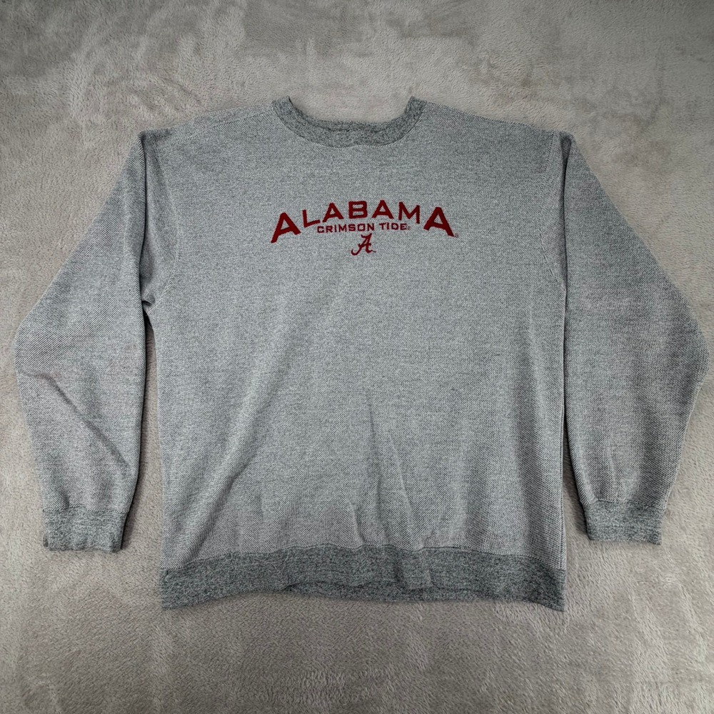 Red Oak Mens Alabama Crimson Tide Sweatshirt XL Gray Preowned Stains Flaws